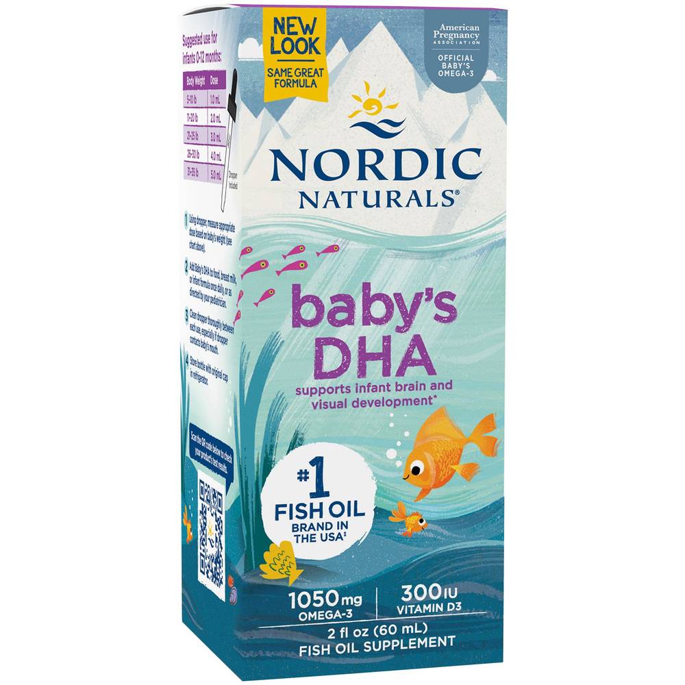 Baby'S Dha Omega-3 Liquid With Vitamin D3 - Supports Brain & Visual Development (2 Fluid Ounces)