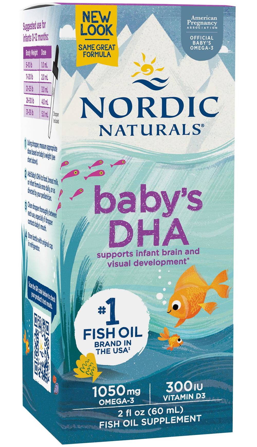 BabyS Dha Omega-3 Liquid With Vitamin D3  Supports Brain & Visual Development (2 Fl. Oz.)