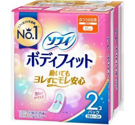 ソフィボディフィット羽なし２８枚×２個:4903111346400