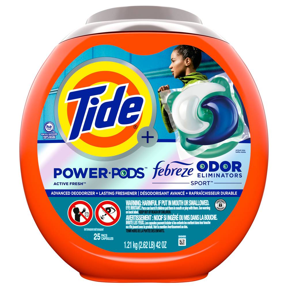 Tide Plus Power Pods Laundry Detergent (42 oz, 25 ct)