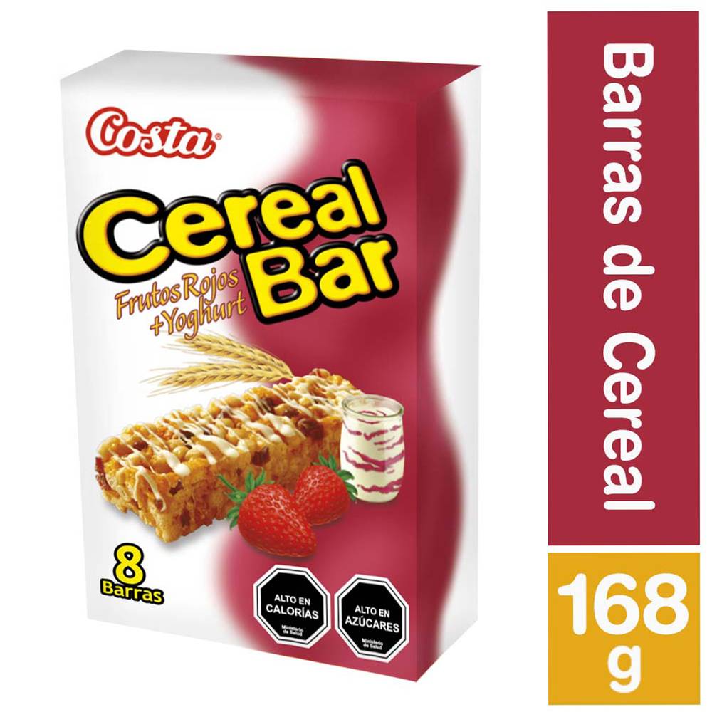 Costa barra de cereal frutos rojos y yoghurt (168 g)