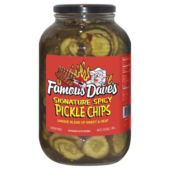 Famous Dave's Spicy Pickle Chips (64 fl oz)