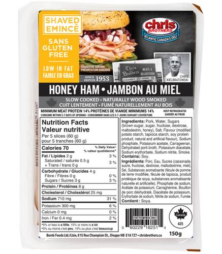 Chris brothers jambon émincé au miel - shaved honey ham