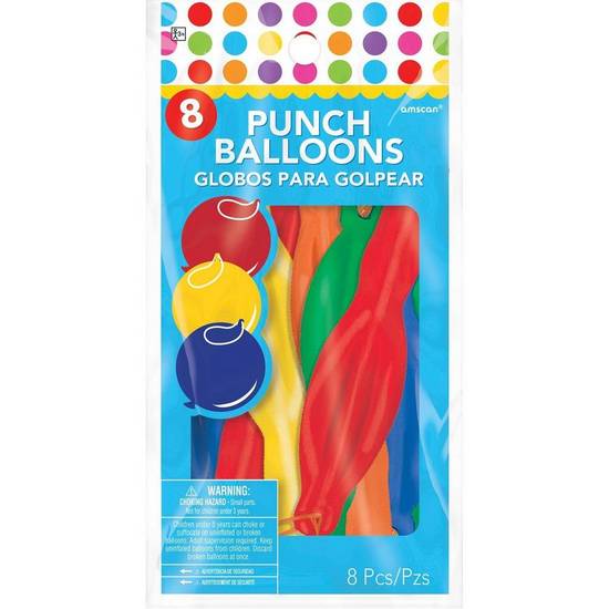 Party City Uninflated Punch Balloons (assorted)