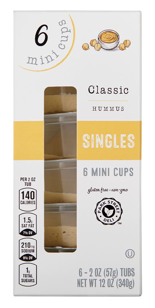 Park Street Deli Classic Hummus Mini Cups (6 x 2 oz)
