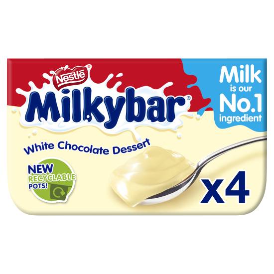 Nestlé Milkybar Smooth and Creamy White Chocolate Dessert (4 ct)