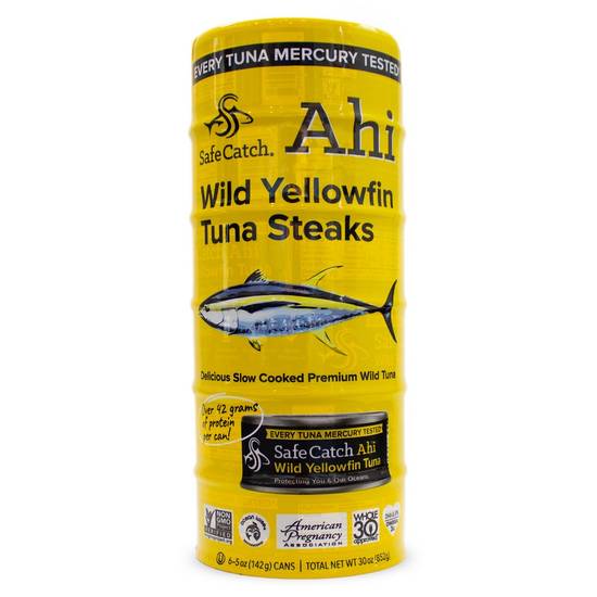 Safe Catch Wild Yellowfin Ahi Tuna Steaks (6 ct, 5 oz)
