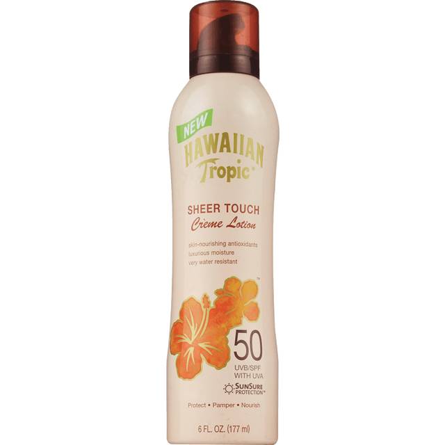 Hawaiian Tropic Sheer Touch Creme Lotion 50 UVB/SPF with UVA