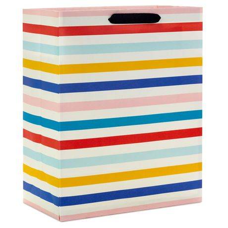 Hallmark Striped Gift Bag With Handles For Birthday's, Large