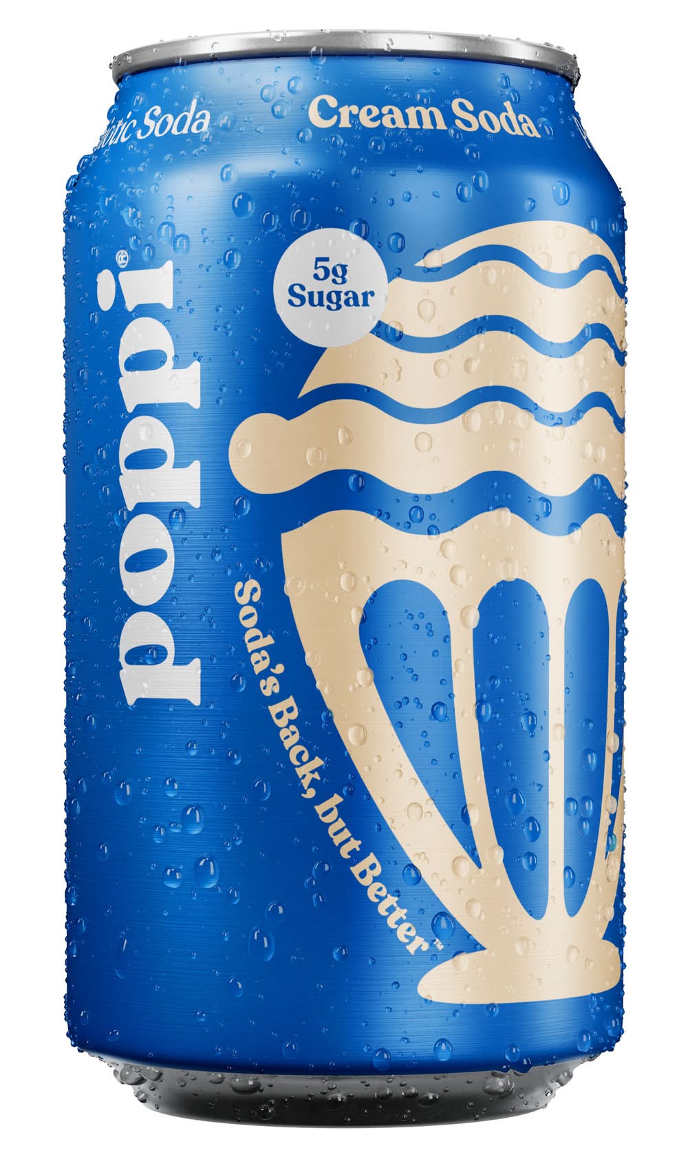 poppi Sparkling Prebiotic Soft Drink, Cream Soda (12 fl oz)