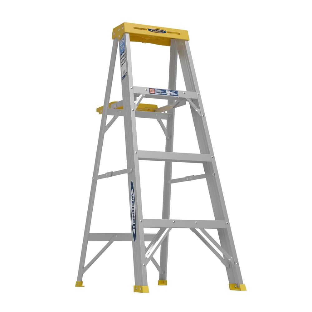 Werner 300 4-ft Aluminum Type 1- 250-lb Load Capacity Step Ladder | 364