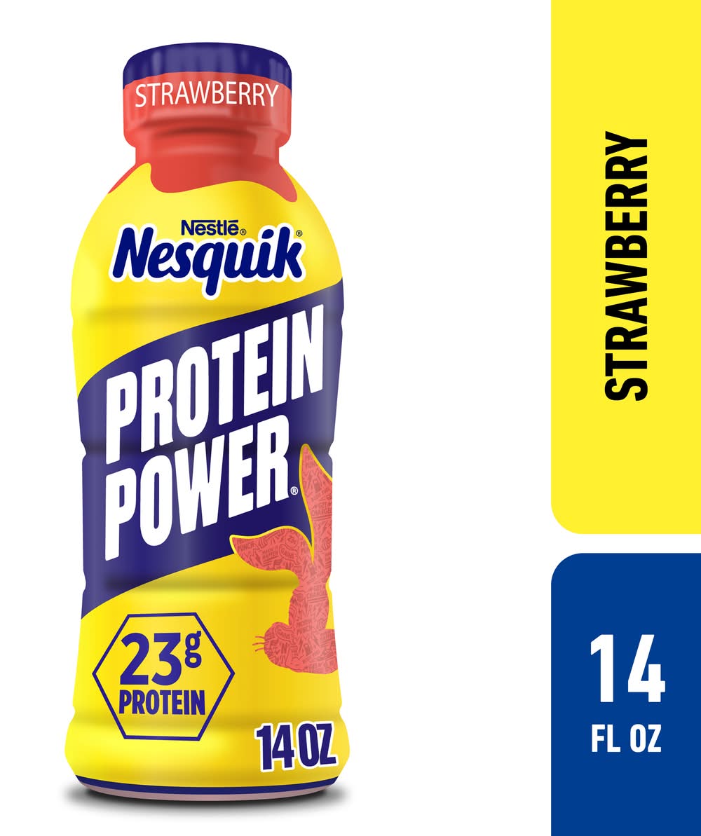 Nesquik Protein Power Milk Beverage, Strawberry (14 fl oz)