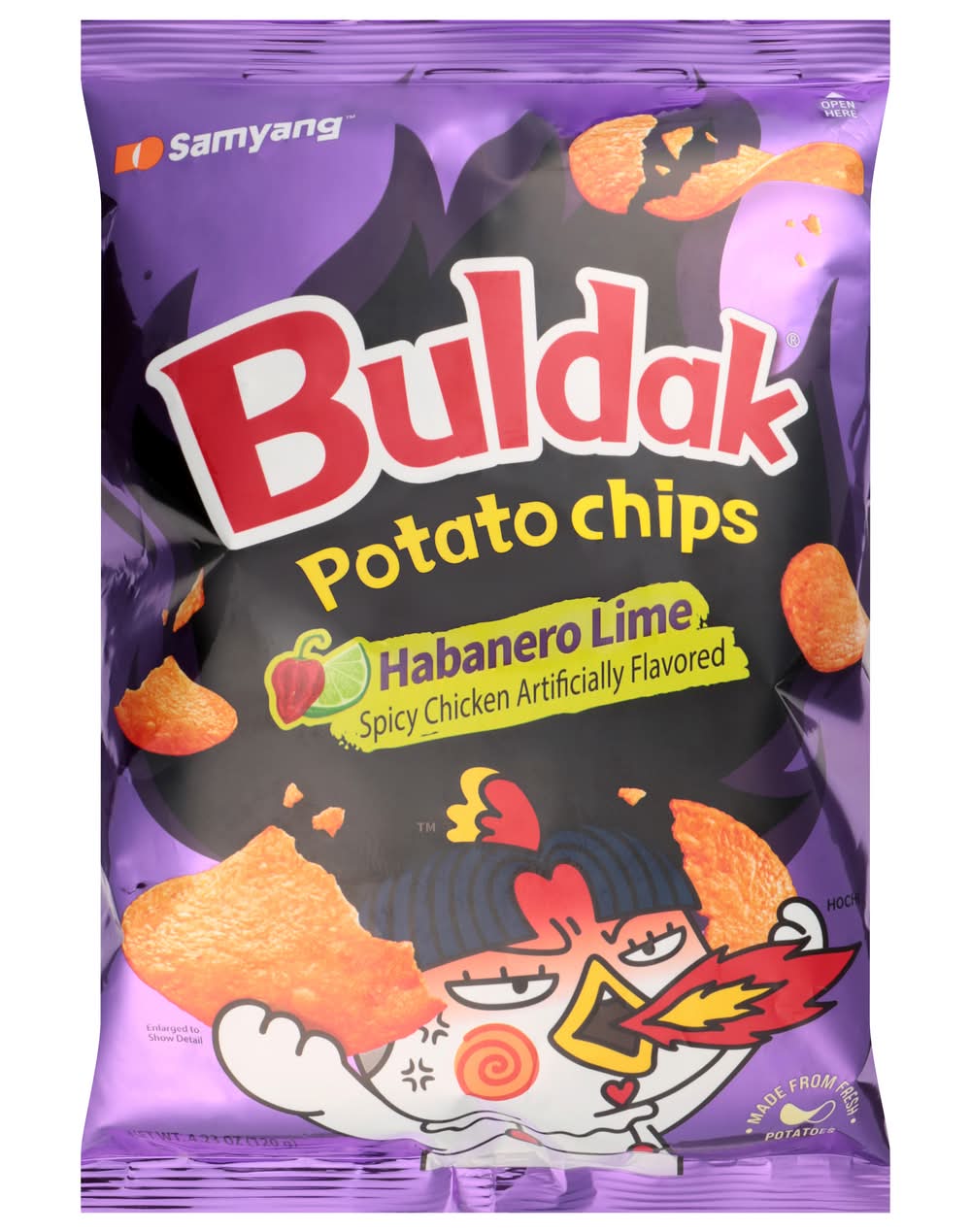 Buldak Potato Chips, Habanero Lime (4.23 oz)