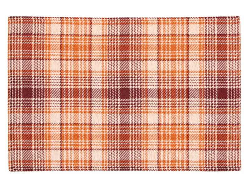 Kirkton House Harvest Chenille Accent Mat, 20x30 in, Plaid