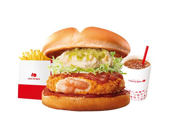 【セット】トムヤム エビバーガー Shrimp Burger with Tom Yum Goong Sauce Set