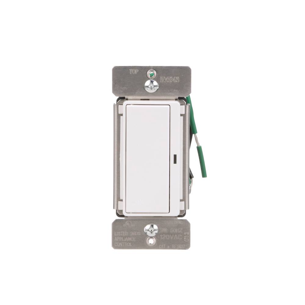 Eaton Z-Wave Plus 15-amp 3-way Smart Push Companion Light Switch, White | RF9617DW-BX-LW