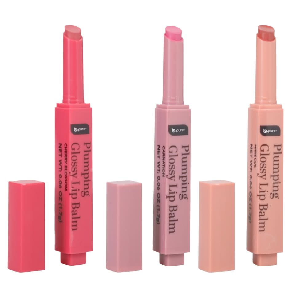 B Pure Plumping Glossy Lip Balm, Assorted Flavors, 1-ct.