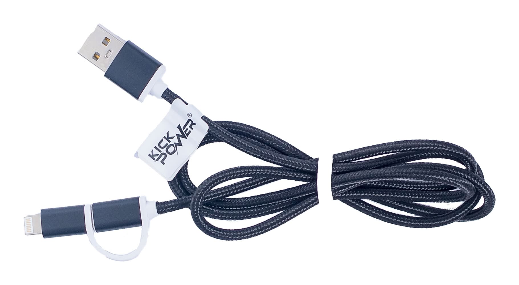 Kick Power · Cable múltiple 2 en 1 iphone 5/6 - micro usb