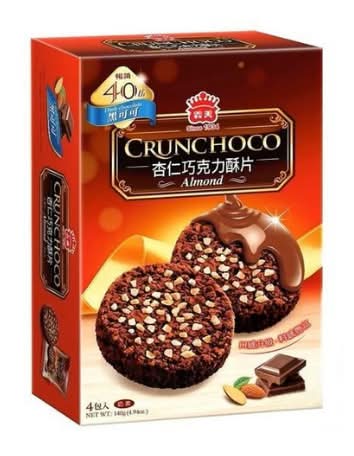 義美杏仁巧克力酥片(黑可可)140g