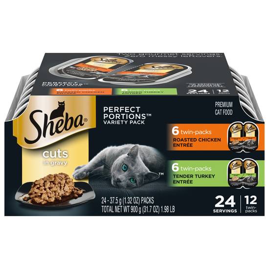 Sheba Perfect Portions Cuts in Gravy Cat Food Variety pack (24 ct)
