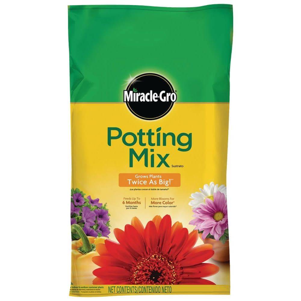 Miracle-Gro Potting Mix 25 Qt. For Container Plants, Flowers, Vegetables, Shrubs, Feeds Up To 6 Months