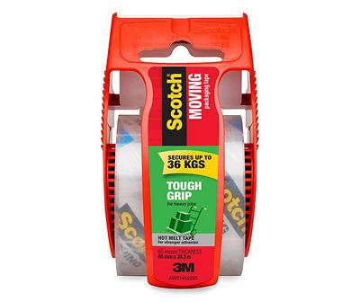 Scotch Tough Grip Clear Moving Packing Tape With Dispenser