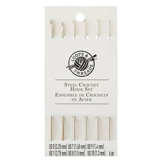 Loops & Threads Steel Crochet Hook Set (6 ct)