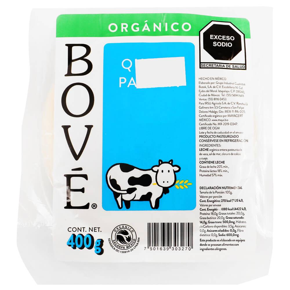 Bové · Queso panela orgánico (400 g)