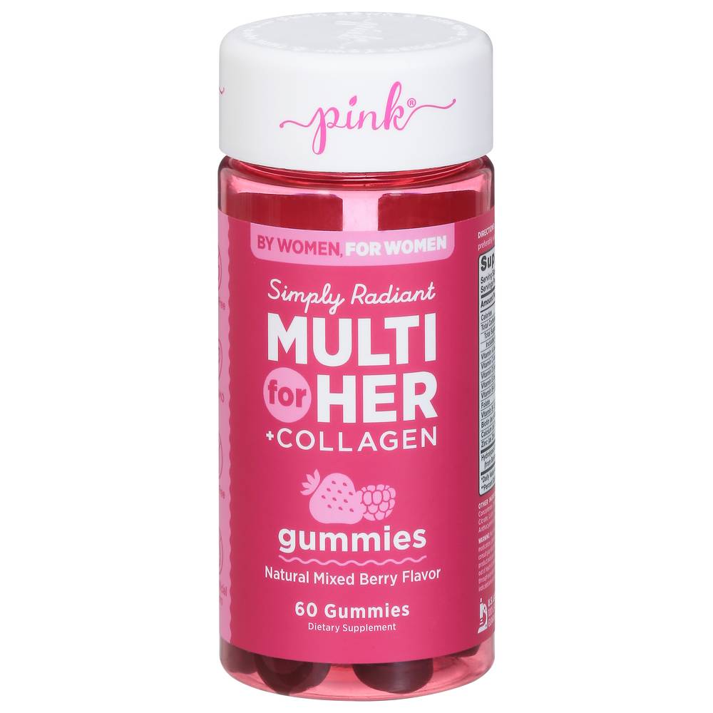 Pink Mixed Berry Flavour Collagen Gummies (3.6 oz)