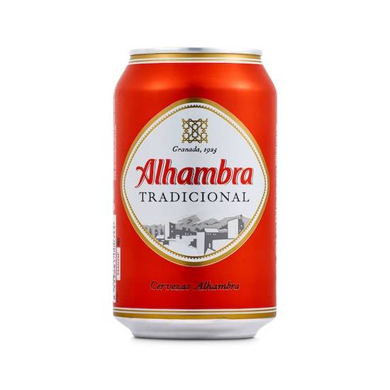 Cerveza tradicional Alhambra lata 33 cl