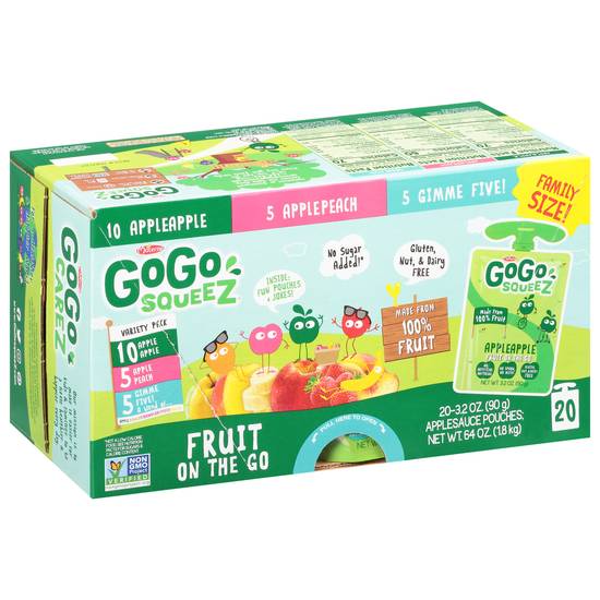 Gogo Squeez Fruit on the Go Variety pack Applesauce