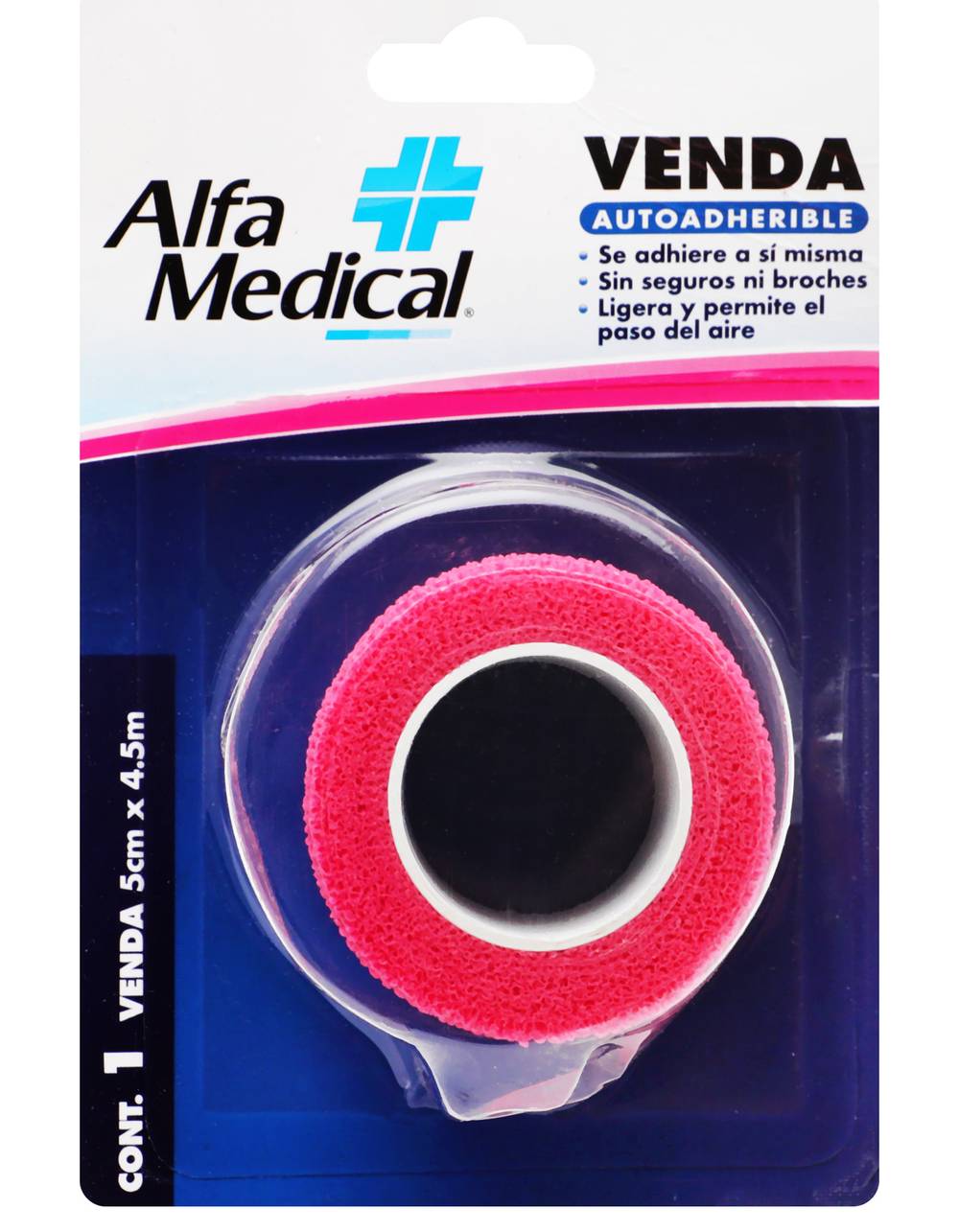 Alfa Medical · Venda autoadherente color rosa (50 g)
