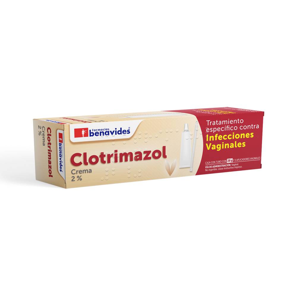 Farmacias Benavides · Clotrimazol crema 2% (200 g)