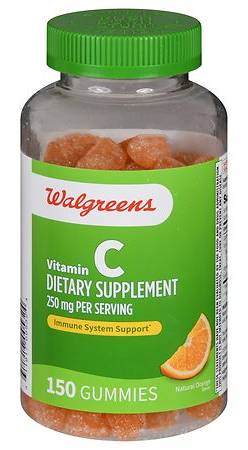 Walgreens Vitamin C 250 mg Gummies, Orange (150 ct)