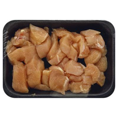 Chicken Breast Boneless Skinless Diced Service Case - 1 Lb