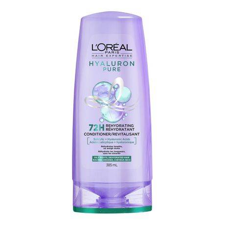 L'Oréal Hair Expertise Hyaluron Pure 72h Rehydrating Conditioner For Oily Roots and Dehydrated Lengths (385 ml)