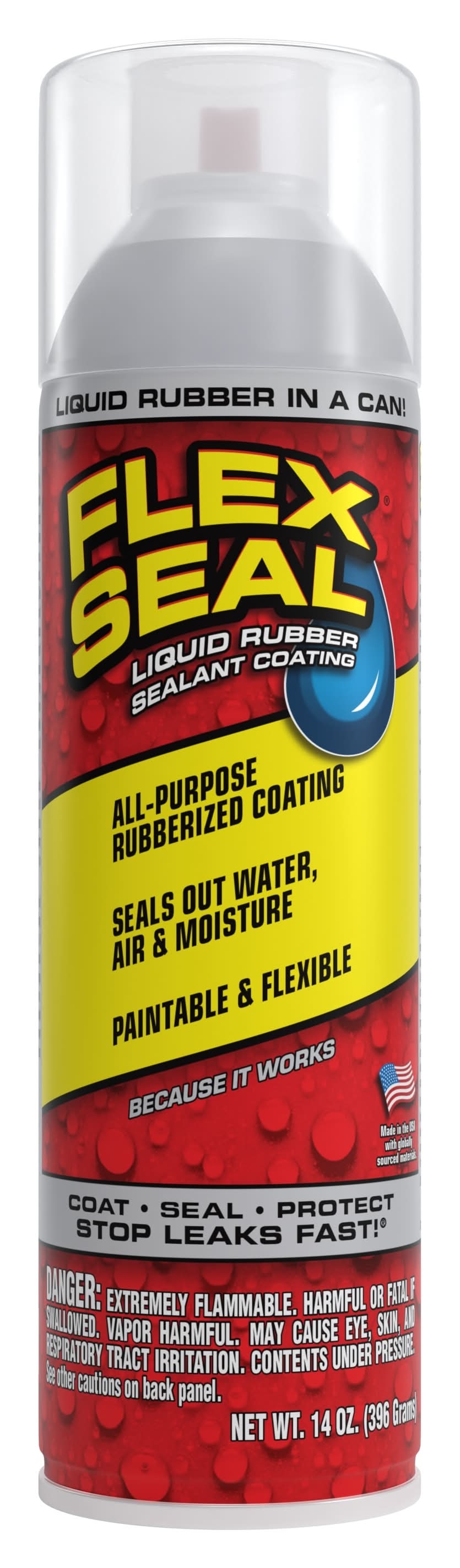 Flex Seal 14-fl oz Clear Aerosol spray Waterproof Rubberized Coating