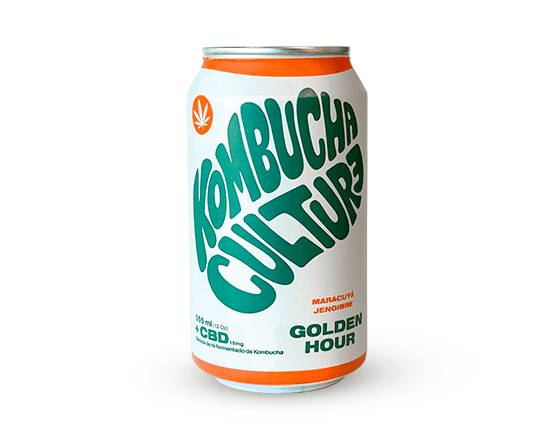 Bebida Kombucha Culture Golden Hour CBD Lata 355 ml