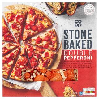 Co-op Stonebaked Double Pepperoni Pizza 327g