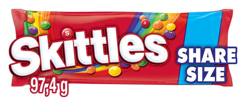 Skittles · Caramelo suave confitado original, surtido (97,4 g)