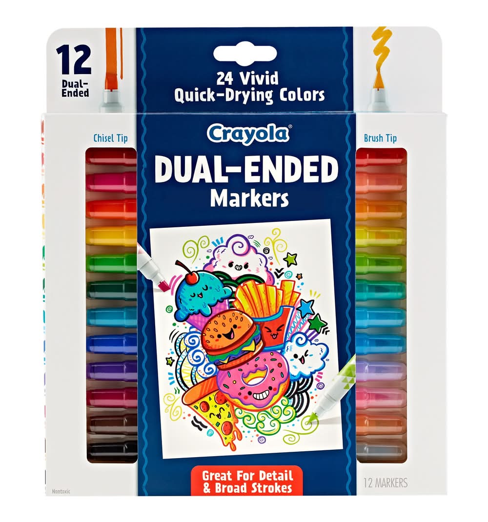 Crayola Dual End Markers, Assorted (12 ct)