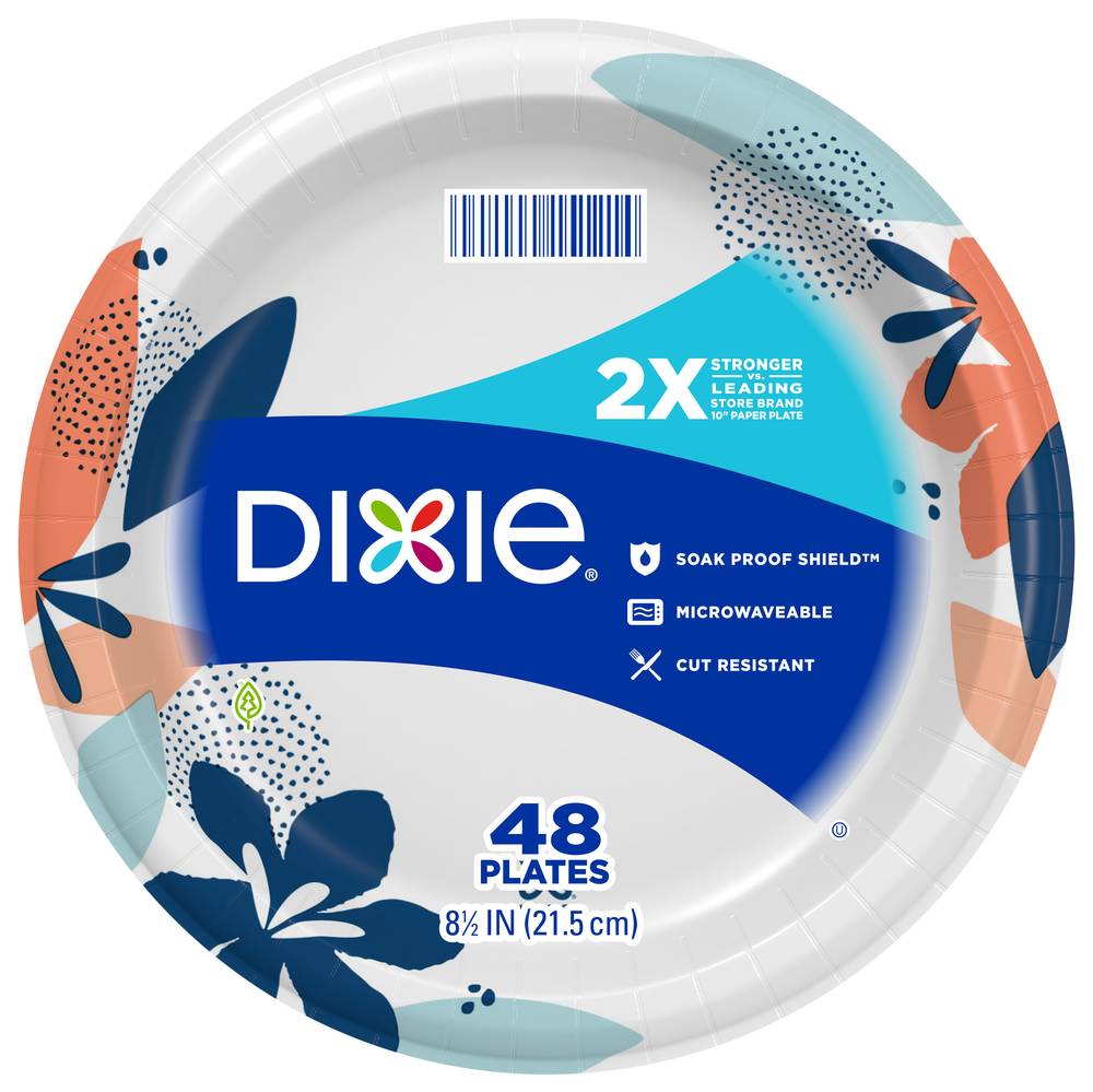 Dixie 2x Stronger Paper Plates (blue-white-sky blue-navi blue-spinz)