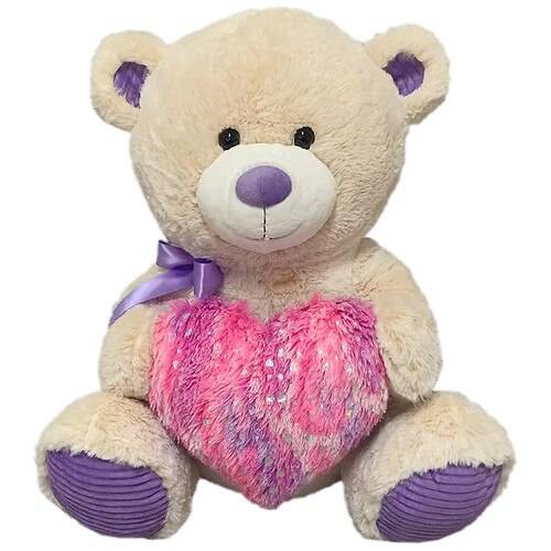 Order Festive Voice Valentine's Jumbo Bear with Heart - 1.0 ea food online from Walgreens store, Lexington on bringmethat.com