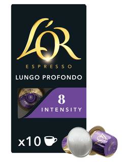 L'OR Espresso Profondo Lungo Intensity 8 Aluminium Coffee Pods x10