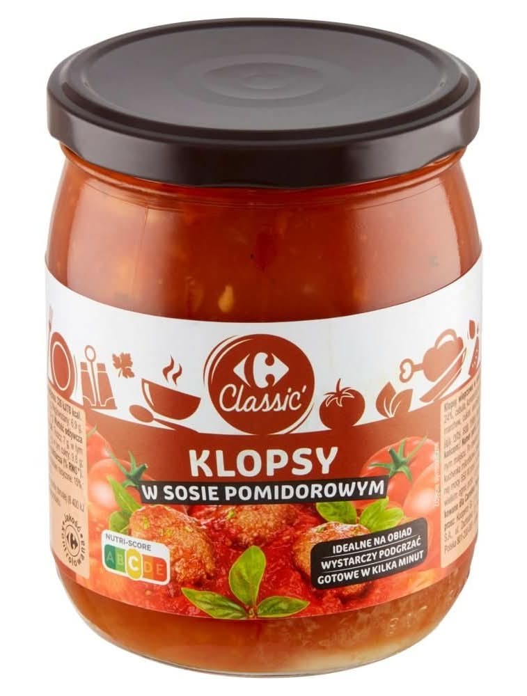 Carrefour Classic Klopsy w sosie pomidorowym 500 g