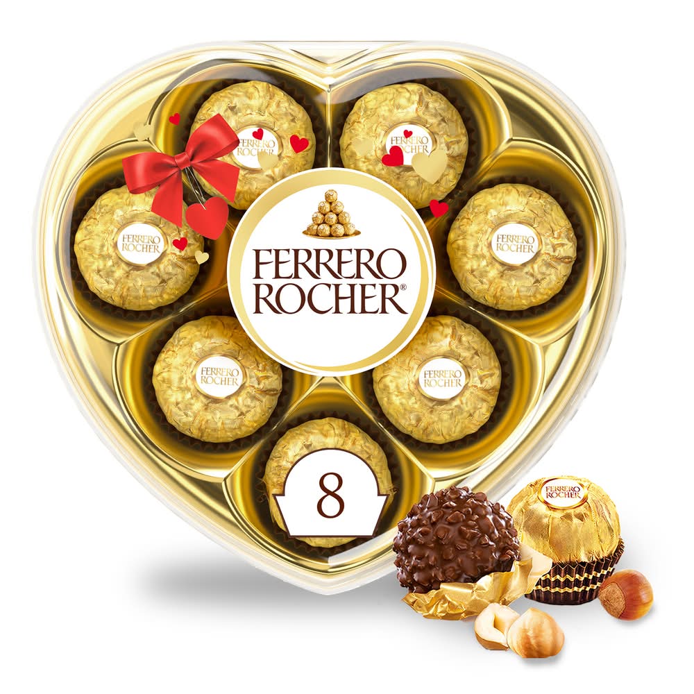 Ferrero Rocher Premium Milk Chocolates, Fine Hazelnut (3.5 oz, 8 ct)