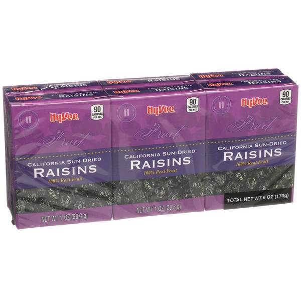 Hy-Vee California Sun-Dried Raisins (6 ct)