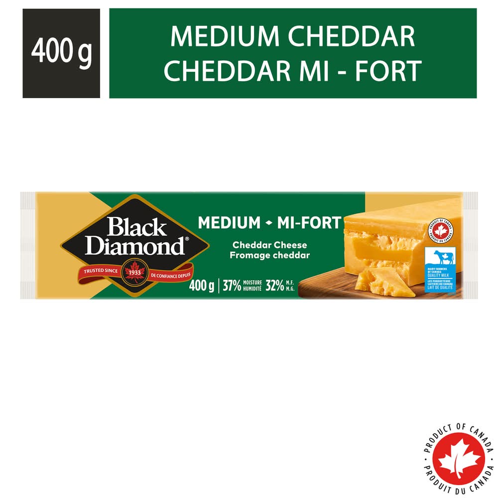 Black Diamond Medium Cheddar Cheese (400 g)