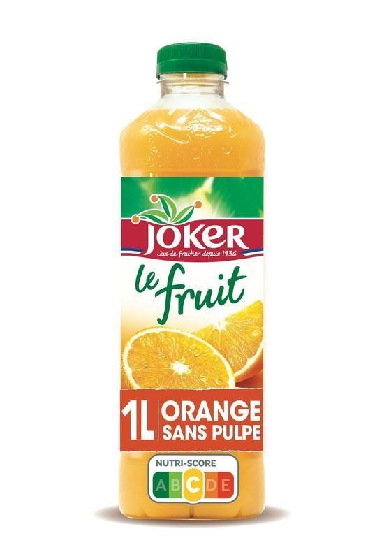 Joker jus d'orange sans pulpe sans sucres ajoutés (1l)