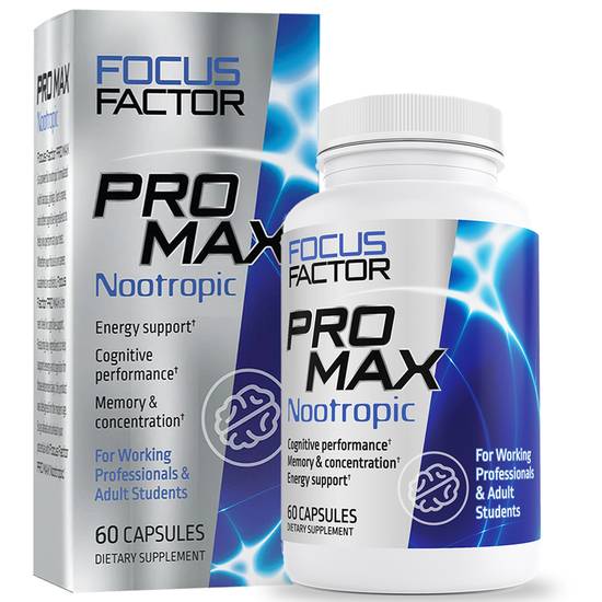 Focus Factor Pro Max Nootropic for Working Professionals & Adult Students Capsules, 60 CT
